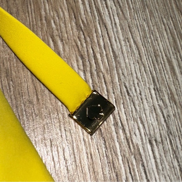 Kate Spade New York Women’s Solids Bandeau Halter One Piece Raisin Lemon Cake XS - Picture 4 of 9